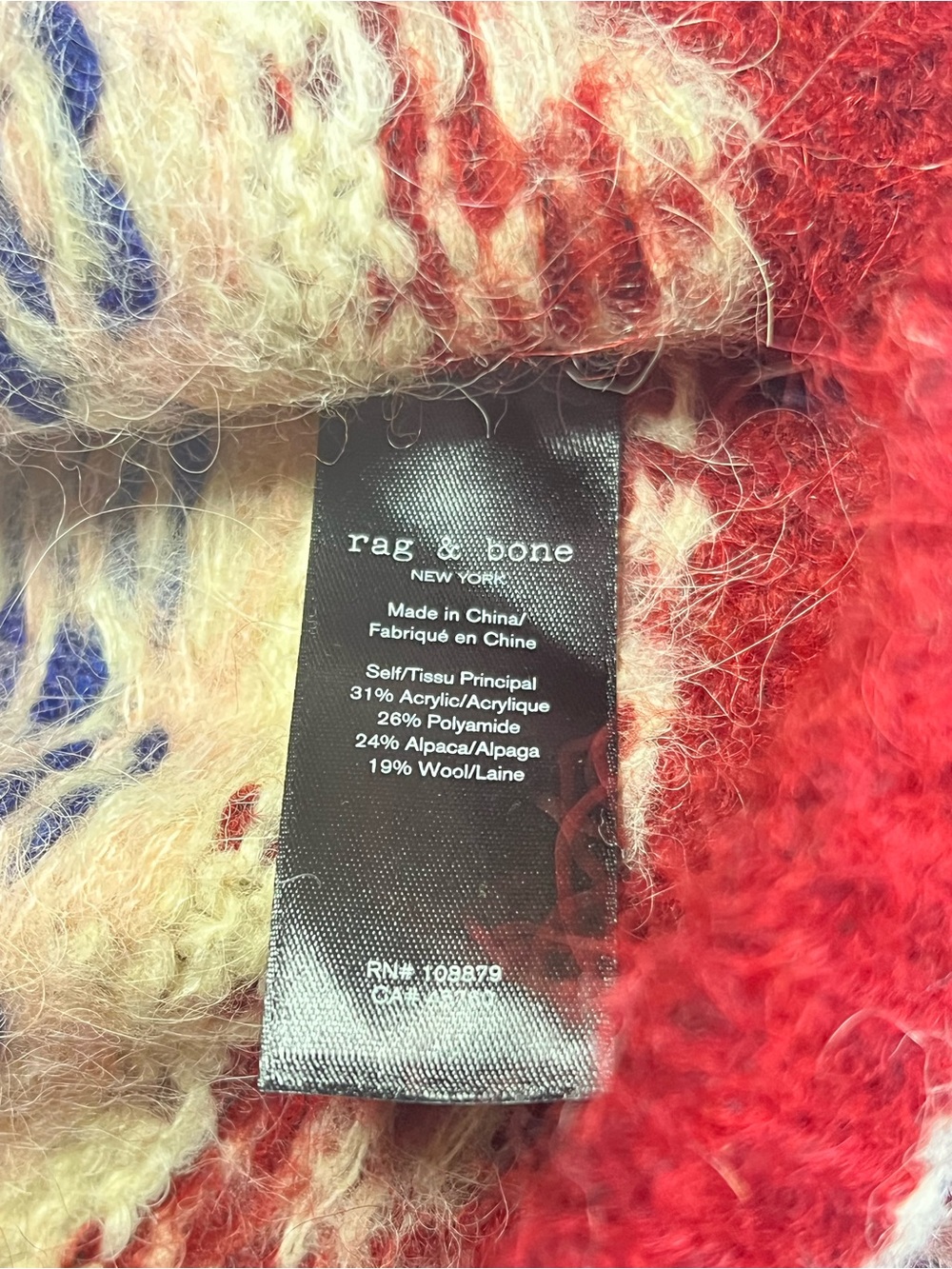 Rag & Bone Alpaca Blend Fair Isle Nordic Sweater XS - Picture 5 of 12